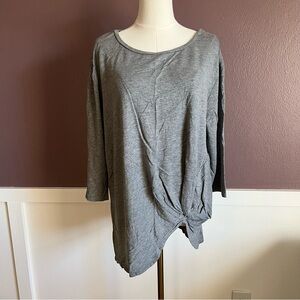 Cupio Blush Soft and Slinky Knot Front Tunic